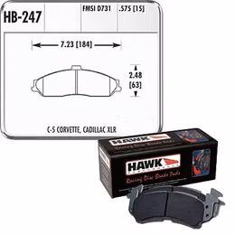 HWK-HB247E-575, Hawk Performance Blue 9012 Racing Brake Pads for 1997-2013 CORVETTE, 2005-2006 GTO, 2004-2009 XLR - HB247E.575 in UAE, Dubai. Condition - new. Price 1,170 AED. Photo, seller contacts | AUTO.AE