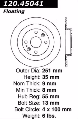 CEB-120-45041, Centric Premium Brake Rotors 120.45041 in UAE, Dubai. Condition - new. Price 180 AED. Photo, seller contacts | AUTO.AE
