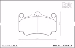 EIP179ME20, ENDLESS EIP179ME20 Front brake pads PORSCHE 911(997) 3.6 CARRERA S/4S in UAE, Dubai. Condition - new. Price 1,130 AED. Photo, seller contacts | AUTO.AE