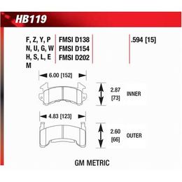 HWK-HB119U-594, Hawk Performance DTC 70 Brake Pads HB119U.594 في الإمارات, دبي. Condition - new. Price 980 AED. Photo, seller contacts | AUTO.AE