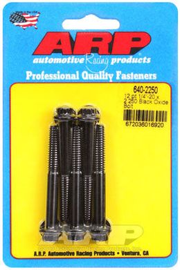 640-2250, ARP 640-2250 SAE Bolt Kit 1/4-20 x 2.250 12pt black oxide bolts в ОАЭ, Дубай. Состояние - новое. Цена 190 AED. Фото, контакты продавца | AUTO.AE