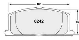 0242.22, PFC 0242.22 Brake pads Z-RATED front TOYOTA CELICA, COROLLA, MR2, PASEO في الإمارات, دبي. Condition - new. Price 380 AED. Photo, seller contacts | AUTO.AE