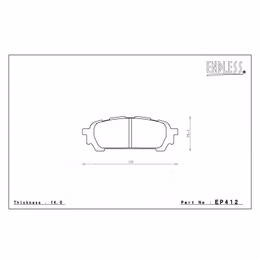 EP412SSY, ENDLESS EP412SSY Rear brake pads SUBARU FORESTER (04-12)/IMPREZA WRX (03-05) in UAE, Dubai. Condition - new. Price 720 AED. Photo, seller contacts | AUTO.AE