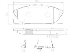 BBO-P18037N, Brembo NAO Ceramic Brake Pads for 2014-2023 CHARGER - P18037N في الإمارات, دبي. Condition - new. Price 350 AED. Photo, seller contacts | AUTO.AE
