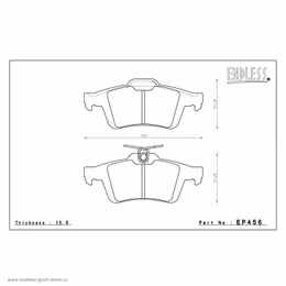 EP456SSY, ENDLESS EP456SSY Rear brake pads MAZDA 3 (2.3L Turbo (MAZDA Speed) (07-12) في الإمارات, دبي. Condition - new. Price 720 AED. Photo, seller contacts | AUTO.AE