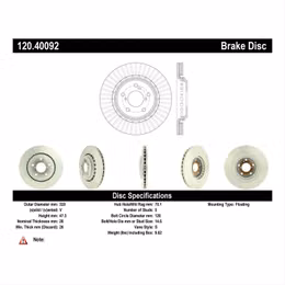 CEB-120-40092, Centric Premium Brake Rotors 120.40092 in UAE, Dubai. Condition - new. Price 610 AED. Photo, seller contacts | AUTO.AE