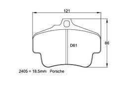 2405-RSL1, PAGID 2405-RSL1 Rear Brake Pads for PORSCHE 996 Carrera / GT3 / Turbo / 987 Boxter S / Cayman S/R Iron Brakes في الإمارات, دبي. Condition - new. Price 2,080 AED. Photo, seller contacts | AUTO.AE