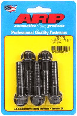 743-1750, ARP 743-1750 SAE Bolt Kit 7/16-20 x 1.750 12pt black oxide bolts в ОАЭ, Дубай. Состояние - новое. Цена 210 AED. Фото, контакты продавца | AUTO.AE