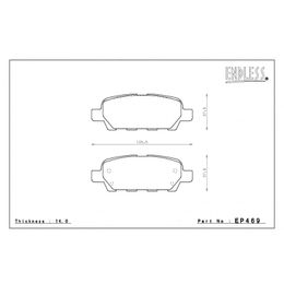 EP469SSY, ENDLESS EP469SSY Rear brake pads INFINITI G35 AWD/RWD/G35 ALL/G35/G37 AWD/RWD/M45/M35h/M37 في الإمارات, دبي. Condition - new. Price 720 AED. Photo, seller contacts | AUTO.AE