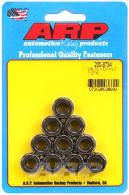 200-8734, ARP 200-8734 Nut Kit 3/8-16 black hex в ОАЭ, Дубай. Состояние - новое. Цена 200 AED. Фото, контакты продавца | AUTO.AE