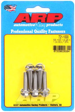 721-1000, ARP 721-1000 SAE Bolt Kit 1/4-28 x 1.000 hex SS bolts في الإمارات, دبي. Condition - new. Price ⁦190 AED⁩. Photo, seller contacts | AUTO.AE