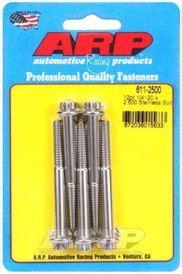 611-2500, ARP 611-2500 SAE Bolt Kit 1/4-20 x 2.500 12pt SS bolts في الإمارات, دبي. Condition - new. Price 220 AED. Photo, seller contacts | AUTO.AE