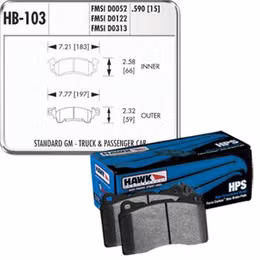 HWK-HB103F-590, Hawk Performance HPS Brake Pads HB103F.590 in UAE, Dubai. Condition - new. Price 680 AED. Photo, seller contacts | AUTO.AE