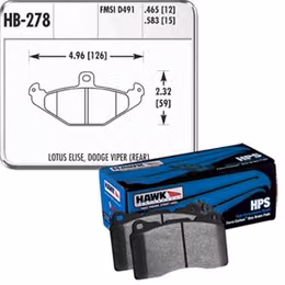 HWK-HB278F-583, Hawk Performance HPS Brake Pads for 1994-2003 ESPRIT, 1992-2000 VIPER - HB278F.583 в ОАЭ, Дубай. Состояние - новое. Цена 790 AED. Фото, контакты продавца | AUTO.AE