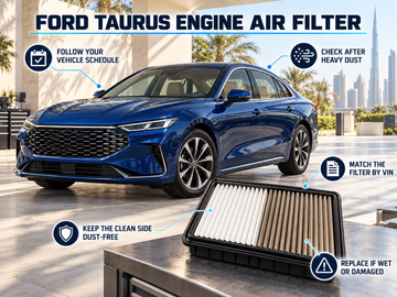 Ford Taurus engine air filter inspection and replacement