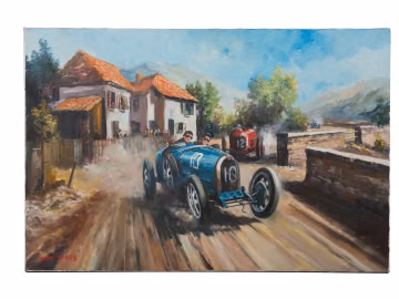 Bugatti Type 35C, Alberto Divo, Targa Florio 1929 by Dion Pears
