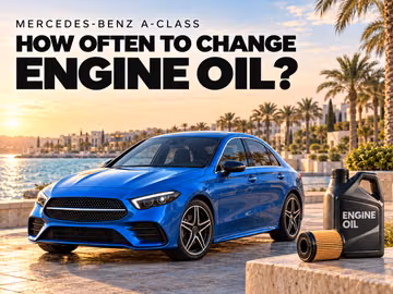 How often should you change the engine oil in a Mercedes-Benz A-Class?