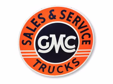 GMC Trucks Sales & Service Sign