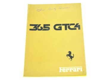 A Ferrari 365 GTC/4 owner’s manual