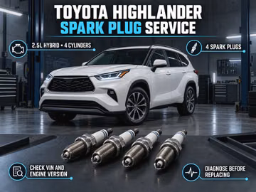 When to replace spark plugs in a Toyota Highlander