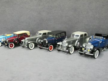 Six (6) 1/24 Scale Franklin Mint Cars