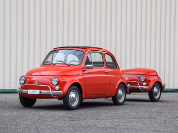 Fiat 500 L with Trailer, 1970