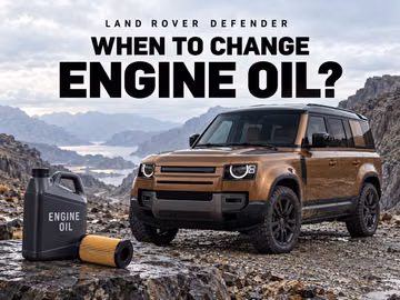 When to change the engine oil in a Land Rover Defender