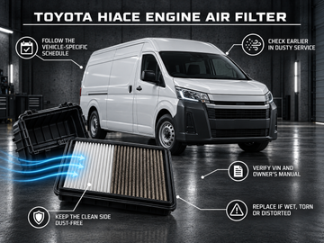 Toyota Hiace engine air filter inspection and replacement