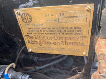 MG TB Roadster, 1939