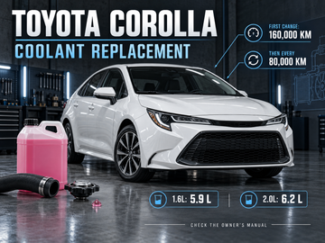 استبدال سائل التبريد في Toyota Corolla: الفترات والسعات والتشخيص