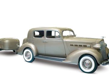 Packard One-Twenty Club Sedan and Trailer, 1936