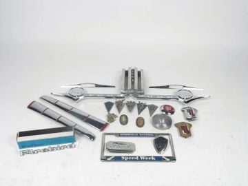 - 1948 Mercury grille center, 1956 Ford F 100 hood emblems,1947 - 1948 Ford grille trim, Mercury emblems,1934 grille emblems and a Firebird…