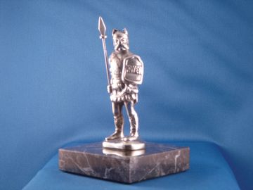 Standing Rover "Viking," soldier with lance and shield.