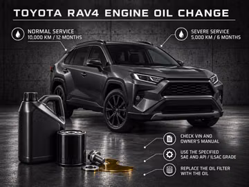How Often to Change the Engine Oil in a Toyota RAV4 XA50: Intervals, Specifications and Capacities
