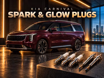 When should you replace spark and glow plugs in a Kia Carnival?