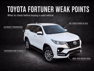 Toyota Fortuner Weak Points