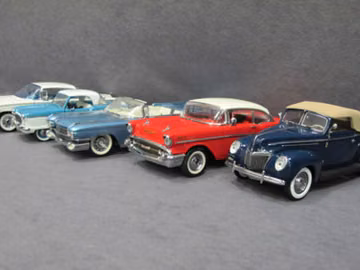 Five (5) 1/24 Scale Franklin Mint Cars