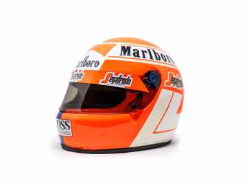 Alain Prost/Niki Lauda 'Half and Half' Bell XFM McLaren Formula 1 Test Helmet, 1985