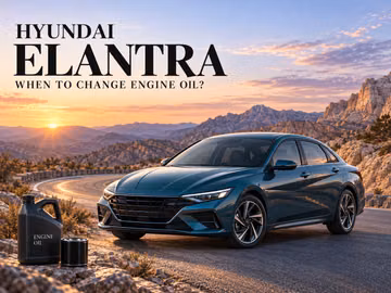 When to change engine oil in a Hyundai Elantra