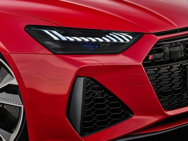 Audi RS 7 II (4K), Лифтбэк — передняя часть автомобиля крупным планом