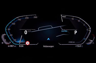 BMW 3 Series سابعاً (G2x)، سيدان — لوحة العدادات