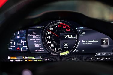 Ferrari SF90 Stradale I, Купе — панель приборов