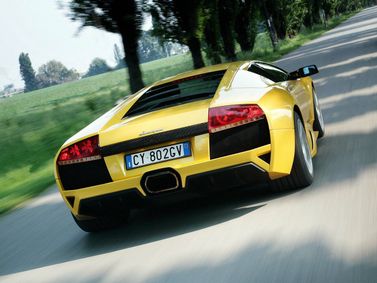 Lamborghini Murcielago أنا فيس ليفت، كوبيه — منظر خلفي بزاوية ثلاثة أرباع