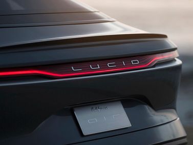 Lucid Air, Седан — задняя часть автомобиля крупным планом