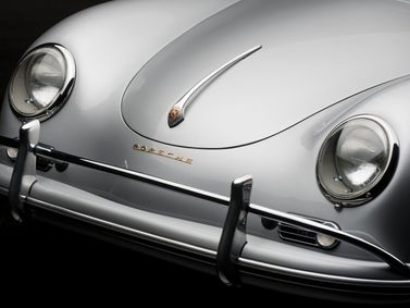 Porsche 356 II (A), Купе — передняя часть автомобиля крупным планом
