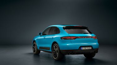 Porsche Macan I Рестайлинг, Внедорожник 5 дв. — вид сзади слева