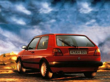 Volkswagen Golf ثانياً، هاتشباك 3 أبواب — منظر خلفي أيسر