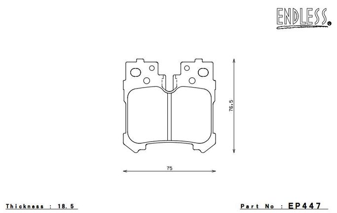 EP447SSY, ENDLESS EP447SSY Rear brake pads LEXUS LS 07-12 in UAE, Dubai. Condition - new. Price 830 AED. Photo, seller contacts | AUTO.AE