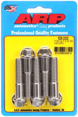 626-2000, ARP 626-2000 SAE Bolt Kit 7/16-14 X 2.000 hex SS bolts в ОАЭ, Дубай. Состояние - новое. Цена 270 AED. Фото, контакты продавца | AUTO.AE