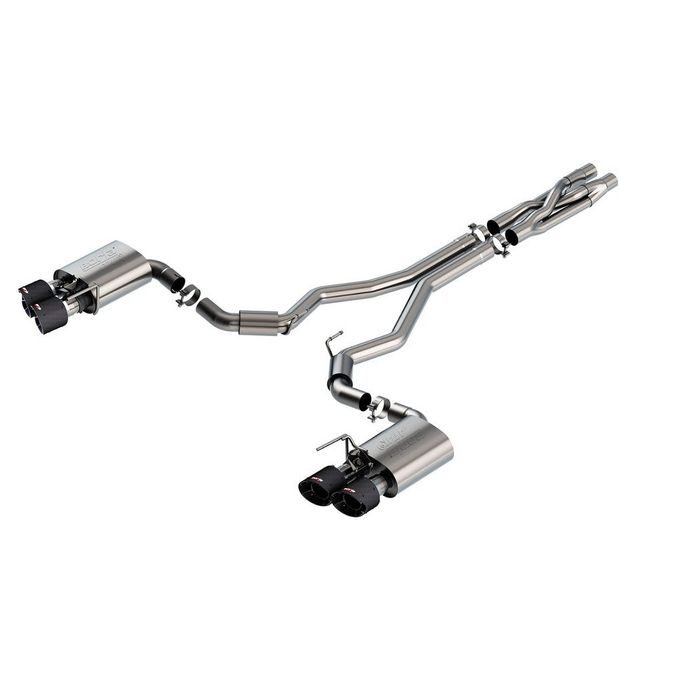 140837CF, BORLA 140837CF Cat-Back Exhaust System 3", ATAK (5" RD X 7.46" Carbon Fiber Tips) for FORD Mustang Shelby GT500 5.2L V8 2020-2023 in UAE, Dubai. Condition - new. Price ⁦17,880 AED⁩. Photo, seller contacts | AUTO.AE